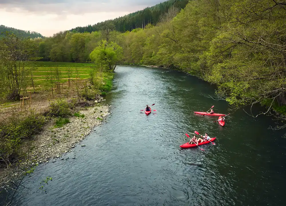 Kanoën in de Belgische Ardennen